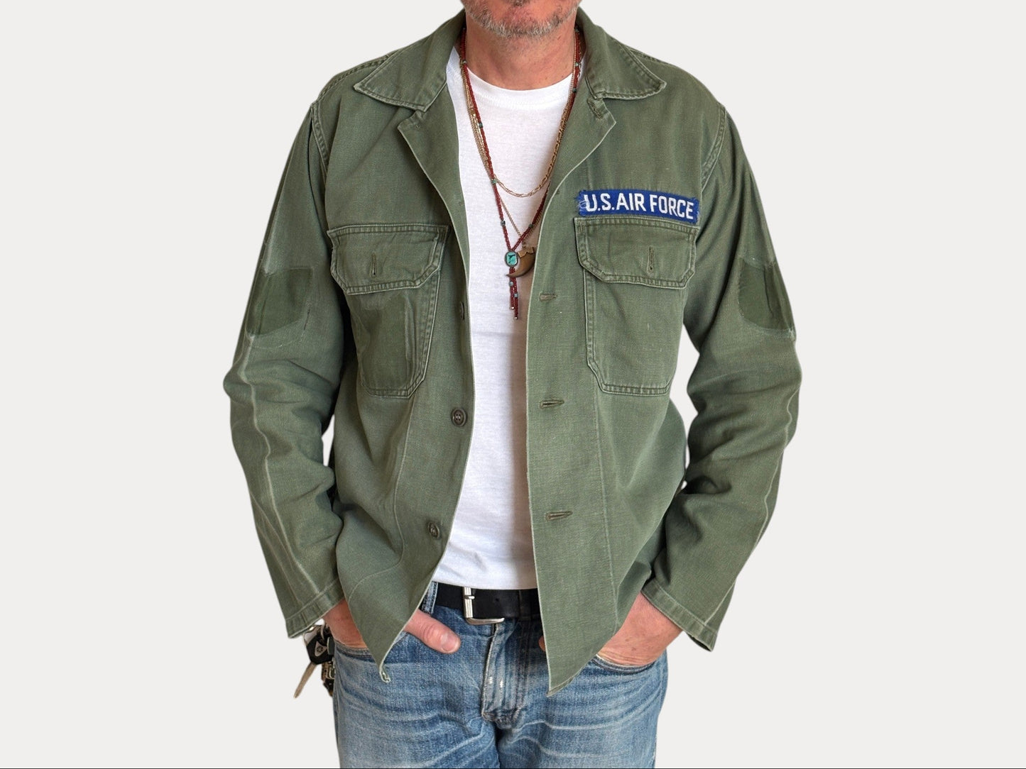 Authentic Type one 60s US Air Force OG-107 Fatigue Shirt – Vietnam War Era Small