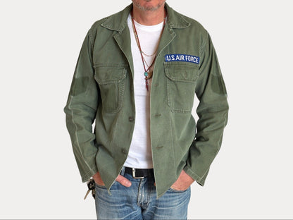 Authentic Type one 60s US Air Force OG-107 Fatigue Shirt – Vietnam War Era Small