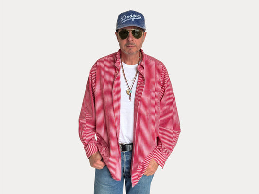 Ralph Lauren BIG SHIRT Striped Button-Down Shirt
