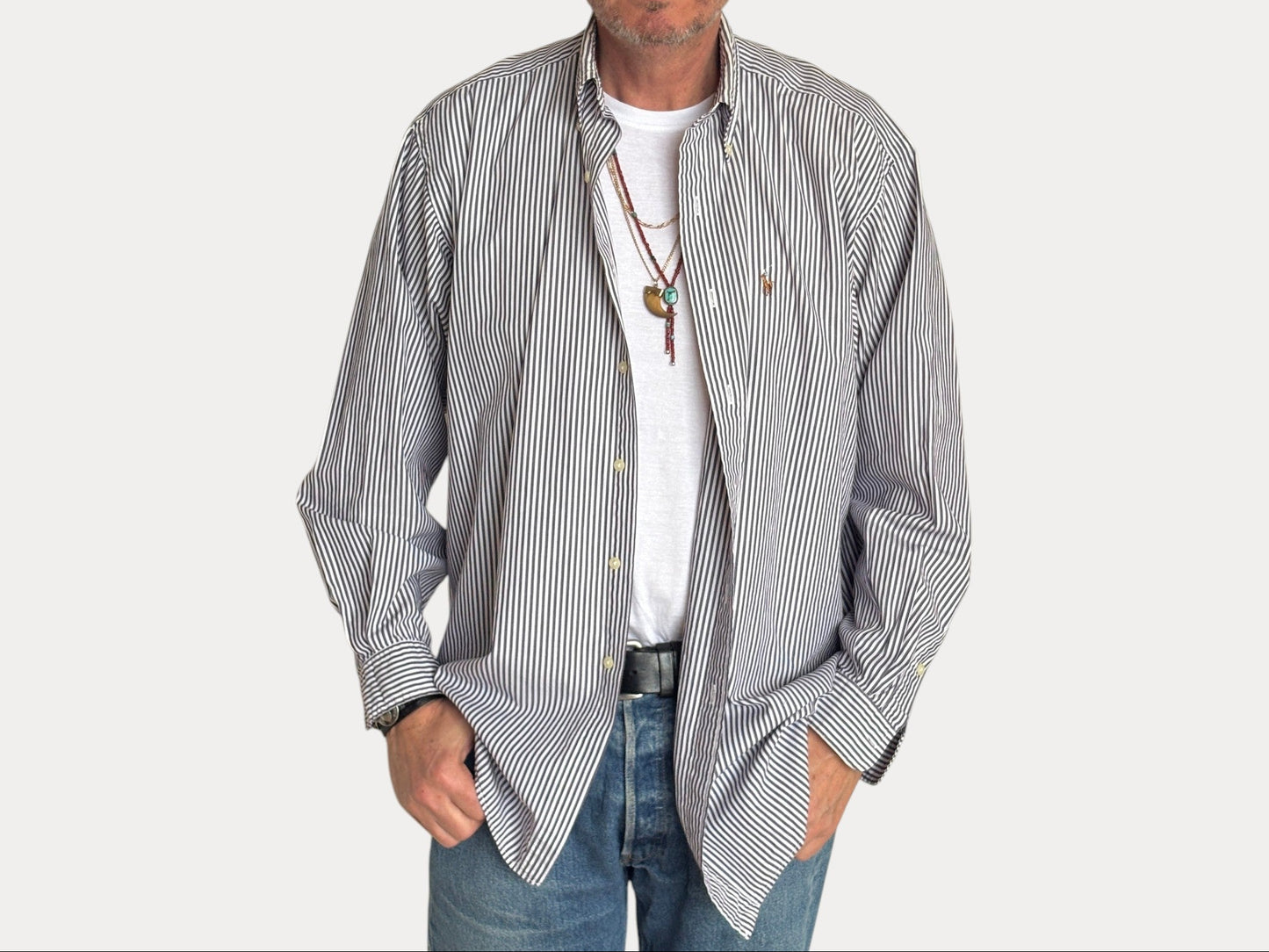Ralph Lauren Blaire Striped Button-Down Shirt