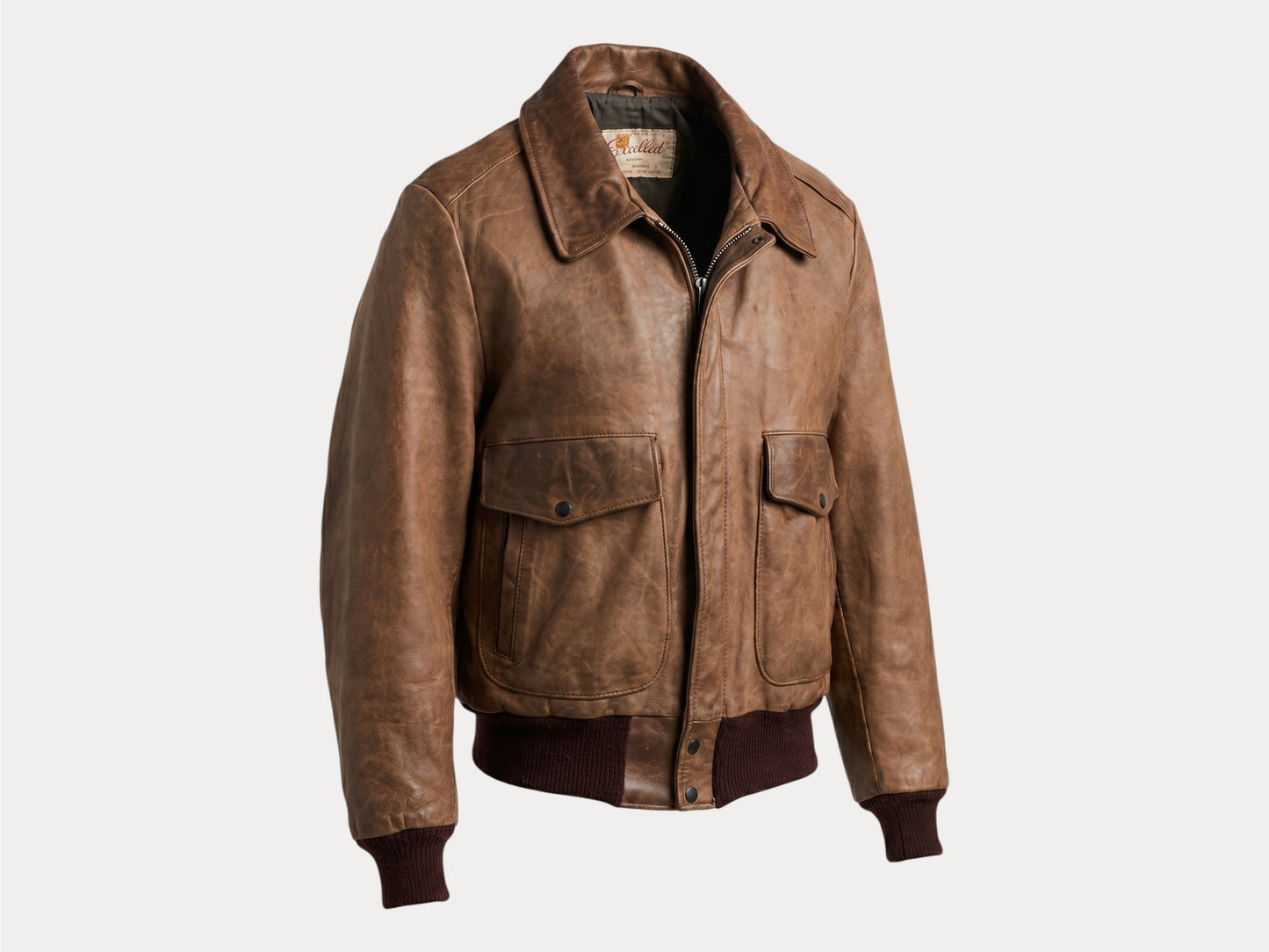 Size 42US / 52EU Vintage Excelled Leather Flight Jacket | Made in USA