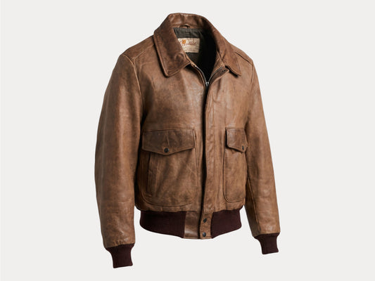 Size 42US / 52EU Vintage Excelled Leather Flight Jacket | Made in USA