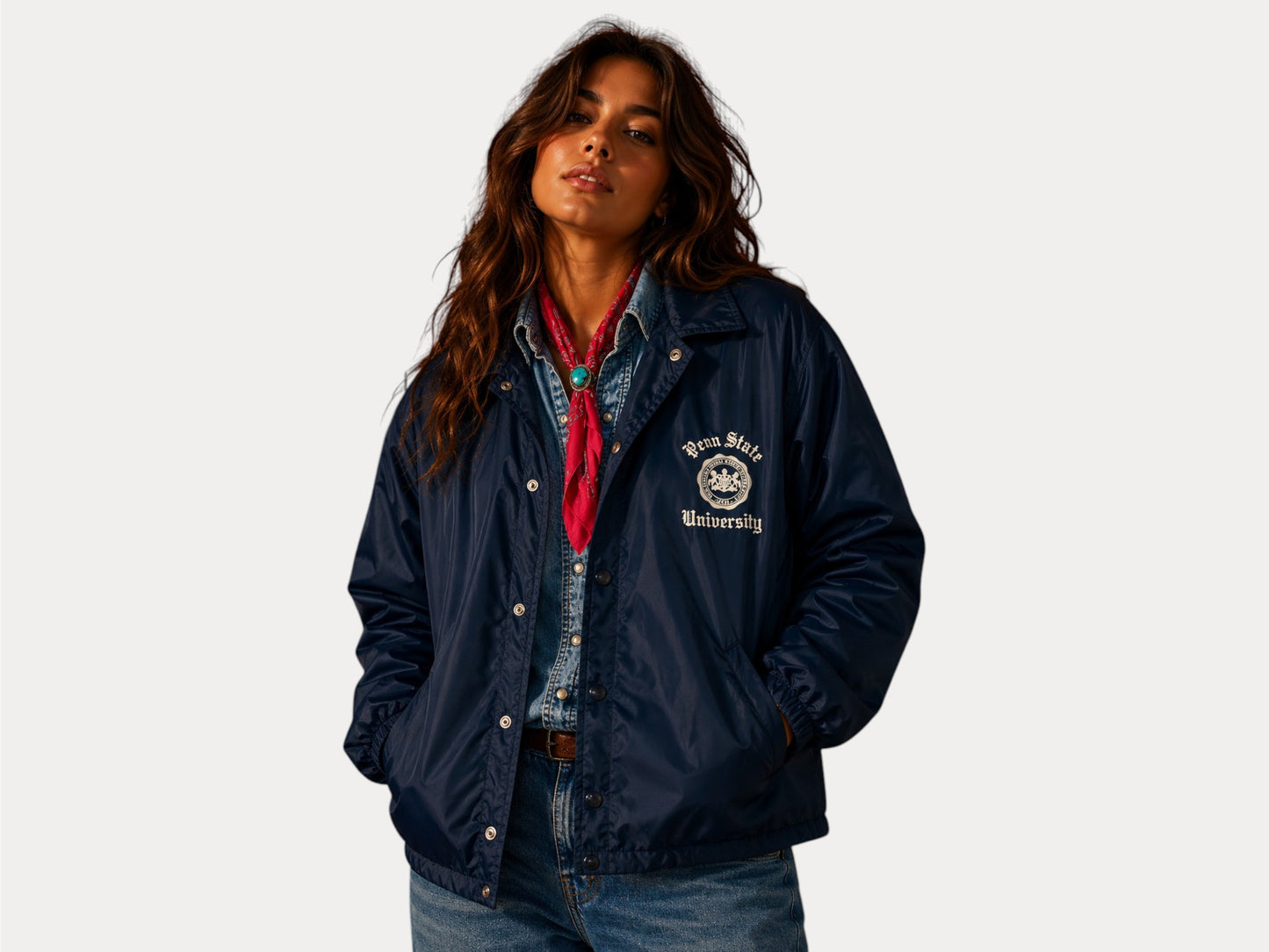Vintage University of Penn State Lined Windbreaker by Maple | Size Medium