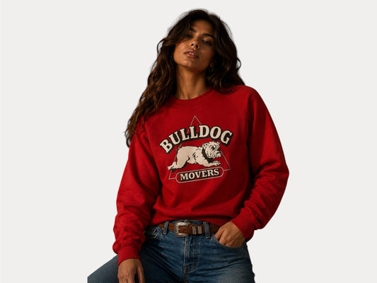 Vintage 90s Bulldog Movers Sweatshirt - Size M | Made in USA | Retro Style