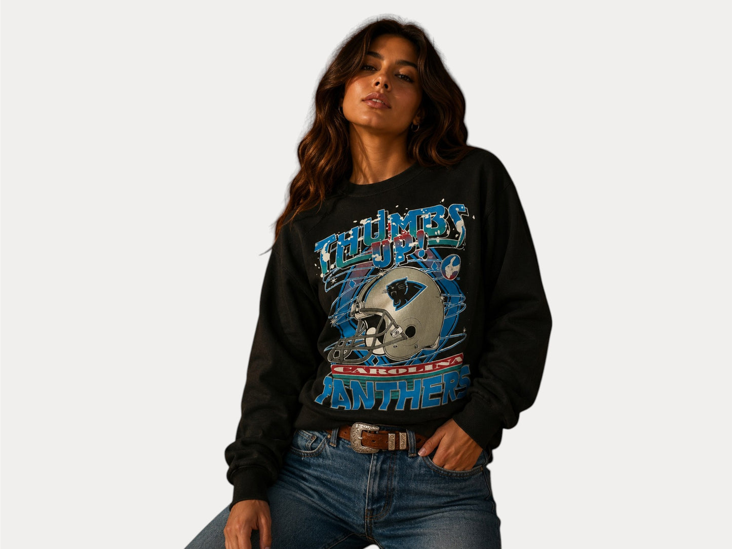 Sudadera vintage de los Panthers de los años 80, talla mediana, fabricada en EE. UU. | Retro American Apparel