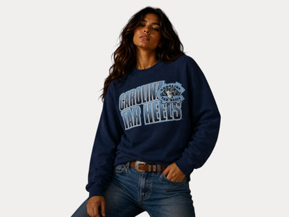 Vintage 90s Carolina Tar Heels Starter Sweatshirt - Size M | Made in USA | Retro Collegiate Style
