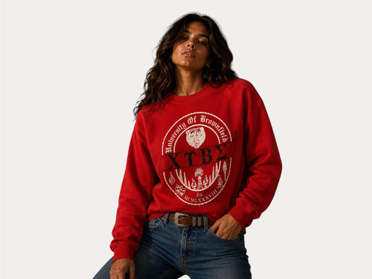 XL. 80s Vintage University of Brownfield sweatshirt Made In USA