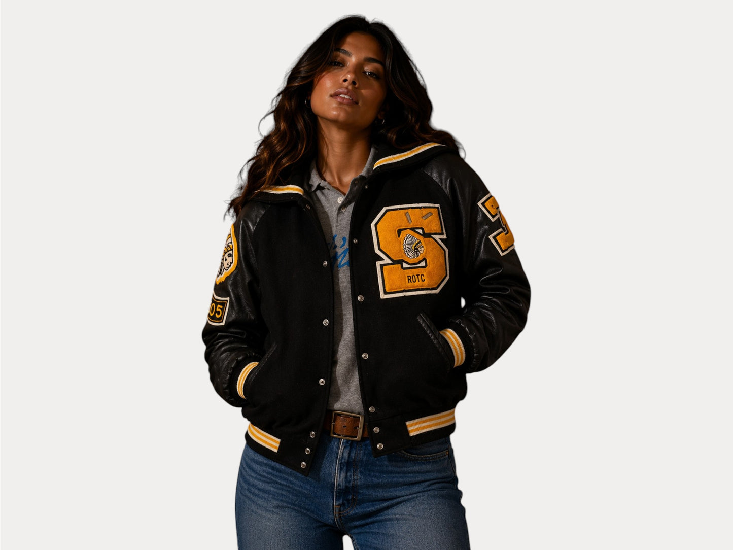 Talla XL para mujer. Chaqueta universitaria vintage original de Holloway USA.
