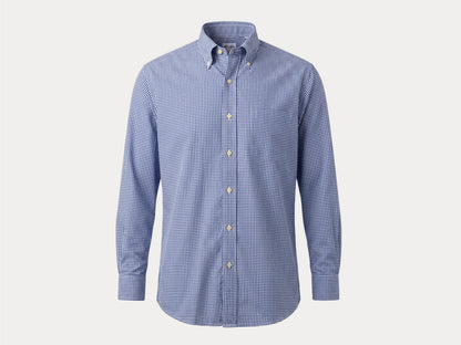 Brooks Brothers Relaxed Fit Button-Down Shirt 16-2 Large | Navy Gingham Cotton | Est 1818 | Mens Classic Shirt