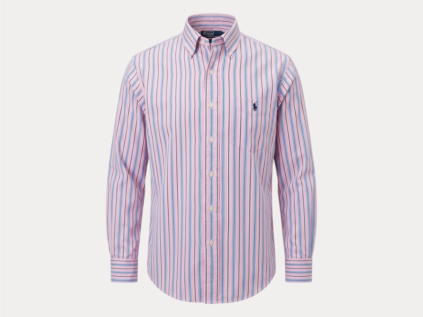 Polo Ralph Lauren Curham Classic Fit 15.5/35 Pink Stripe Cotton Shirt
