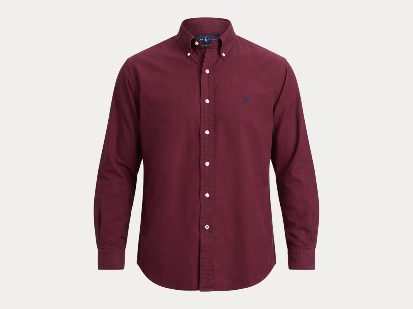 Ralph Lauren Classic Fit Shirt Large Burgundy Wine Cotton Vintage