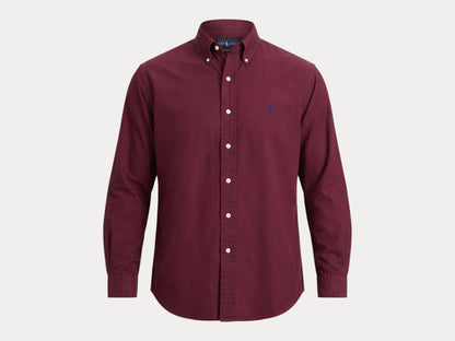 Ralph Lauren Classic Fit Shirt Large Burgundy Wine Cotton Vintage