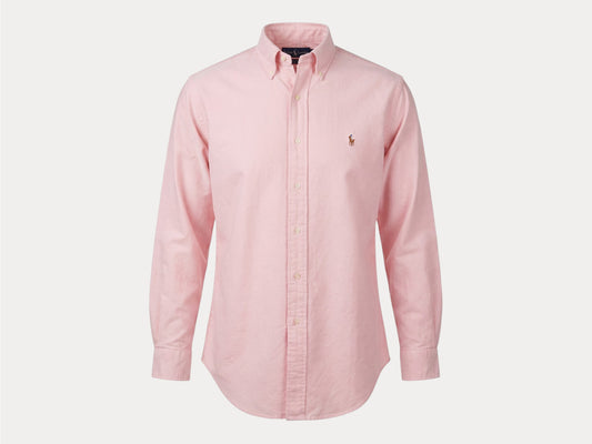 Ralph Lauren Yarmouth Shirt 15/33 Pink 100% Cotton Oxford Vintage
