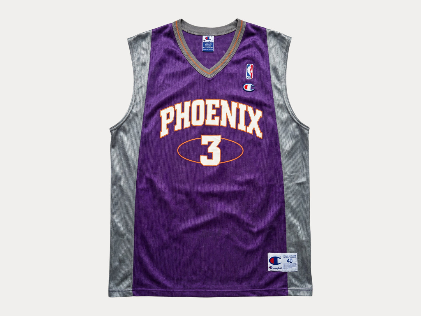 Champion Phoenix Suns #3 Marbury Jersey Size 40 Purple Mesh Vintage 90s NBA