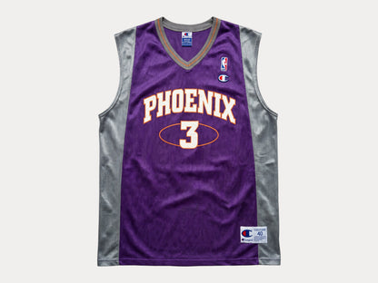 Champion Phoenix Suns #3 Marbury Jersey Size 40 Purple Mesh Vintage 90s NBA