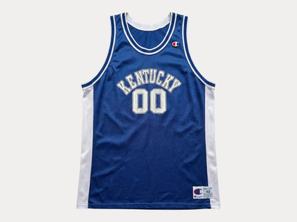 Champion Kentucky Wildcats #00 Jersey Size 48 Blue White Mesh 90s NCAA Made in USA
