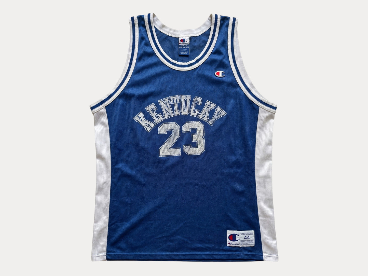Champion Kentucky Wildcats Derek Anderson #23 Jersey Size 44 Blue White Mesh 90s NCAA USA