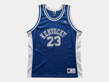 Champion Kentucky Wildcats Derek Anderson #23 Jersey Size 44 Blue White Mesh 90s NCAA USA