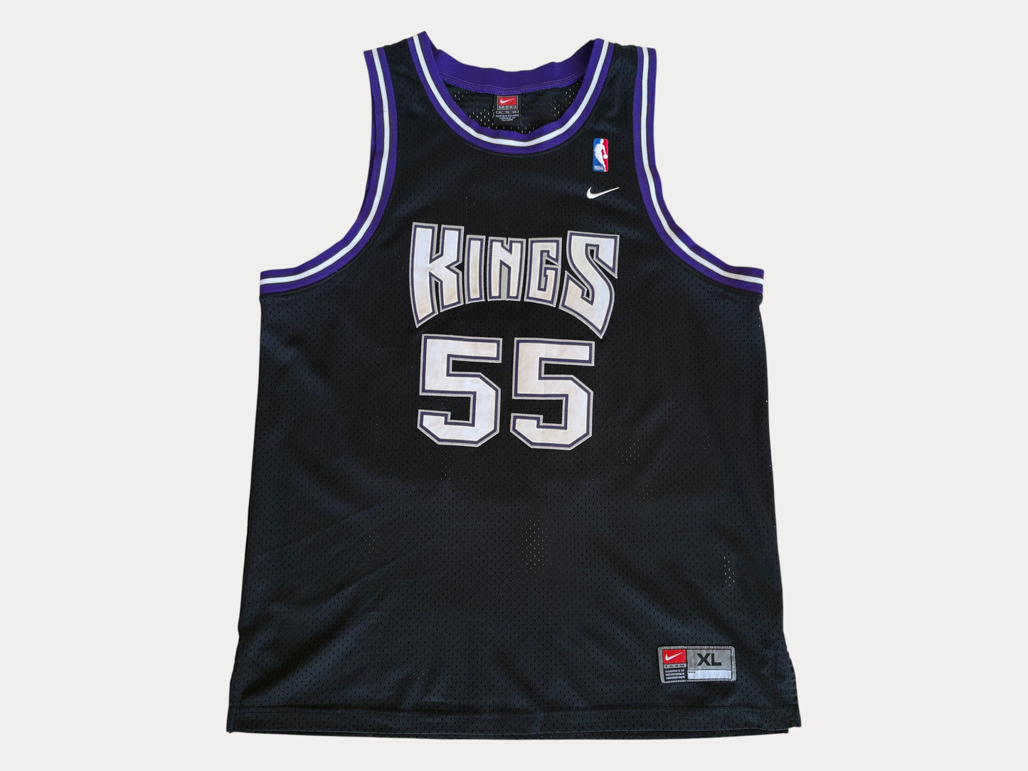 XL. Nike Sacramento Kings Jason Williams No. 55 Black Mesh 2000s NBA Vintage Stitched Logo