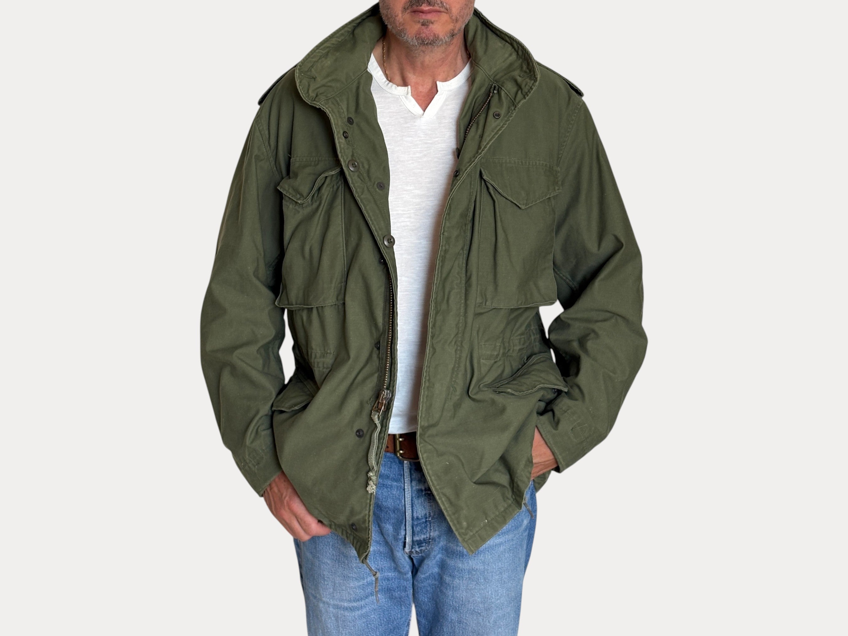 Large Regular Vintage 1985 US Army M-65 Field Jacket | Authentic