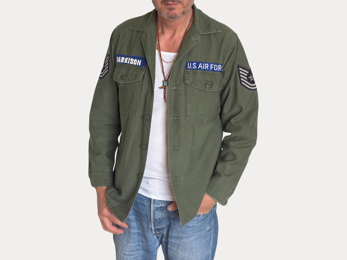 Med. Authentic 1966 Vintage U.S. Air Force OG-107 Utility Shirt