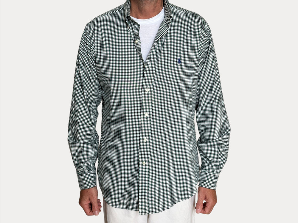 Vintage Ralph Lauren Custom Fit Gingham Check Shirt — Size Large