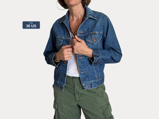 Size 36US /46EU. Vintage 70s Wrangler Denim Jacket – 2 Pockets – Made in USA
