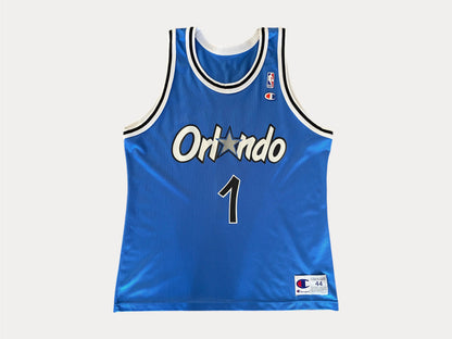 Talla 44. Camiseta NBA Hardaway Orlando 90s Champion n.° 1, fabricada en EE. UU.