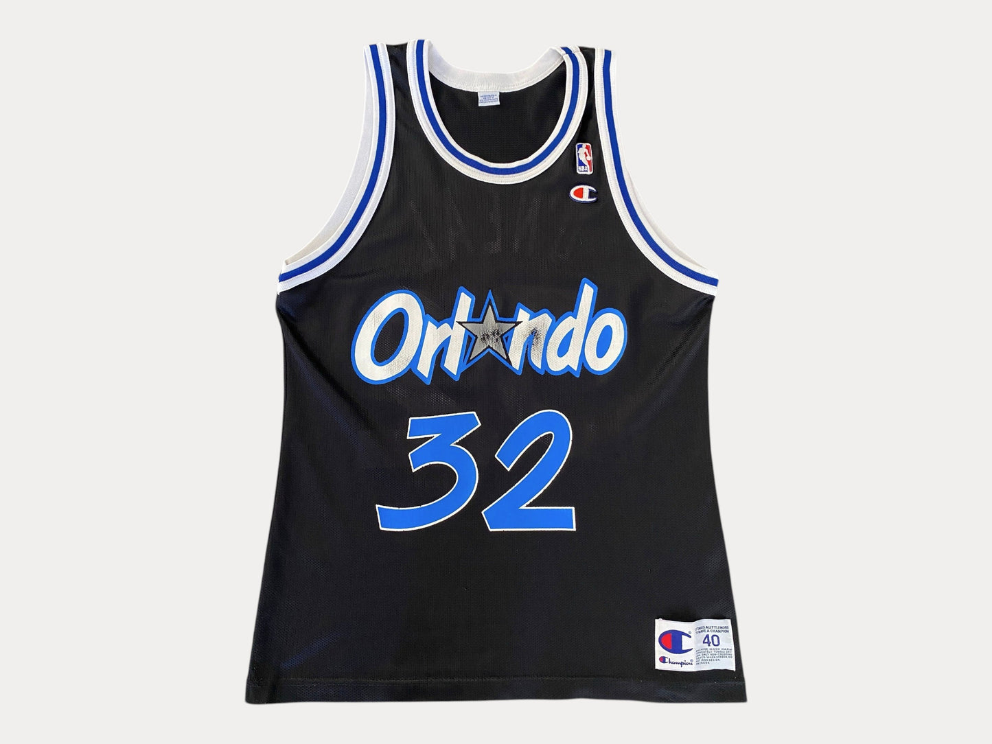 Size 40. #32 O Neal Orlando 90s Champion NBA Jersey