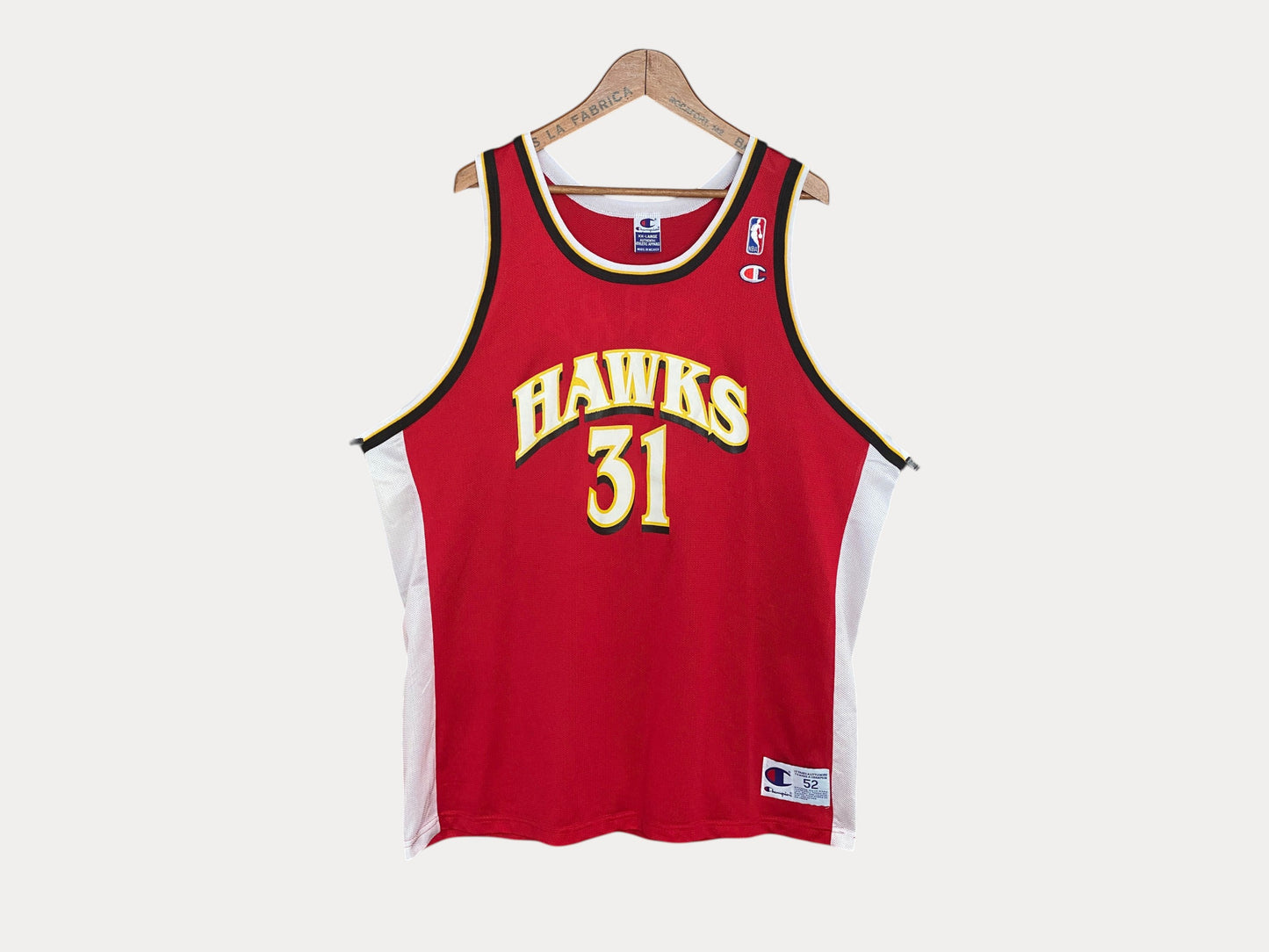 Vintage 90s Hawks Terry #31 NBA Jersey - Size 52 | Made by Champion