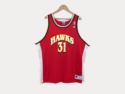 Vintage 90s Hawks Terry #31 NBA Jersey - Size 52 | Made by Champion