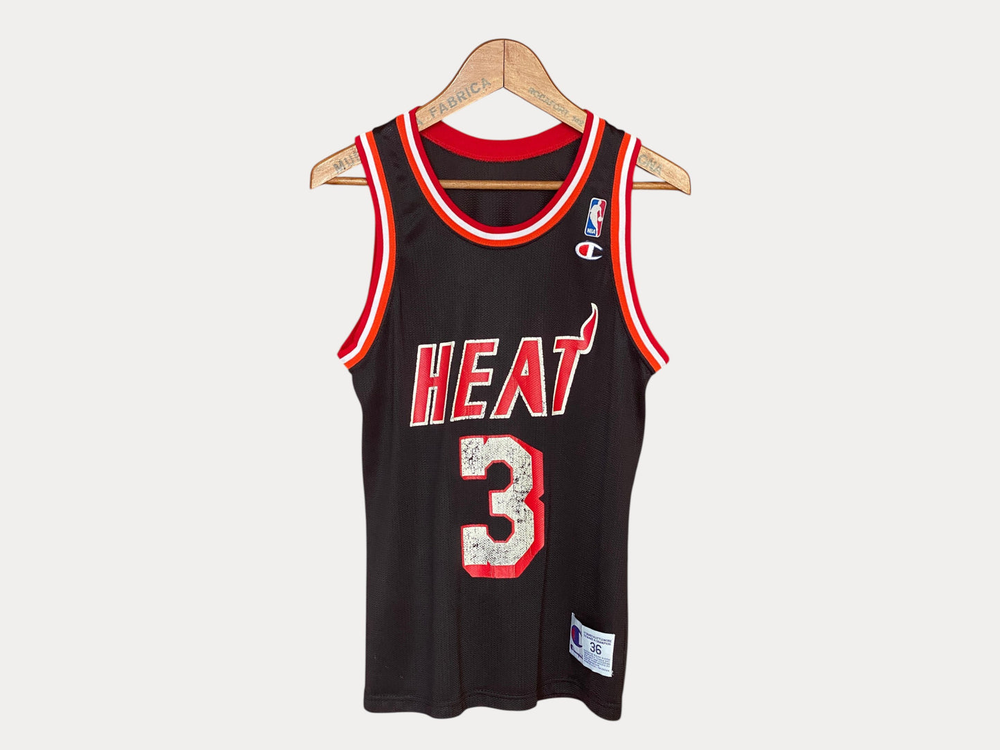 Maillot NBA Miami Heat vintage années 90 n° 3 Smith, taille 36, fabriqué aux États-Unis.
