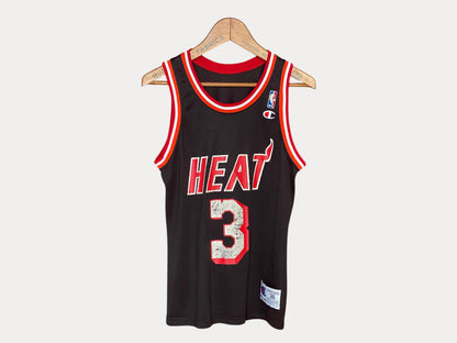Maillot NBA Miami Heat vintage années 90 n° 3 Smith, taille 36, fabriqué aux États-Unis.