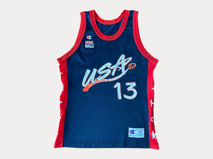 Maillot vintage NBA des années 90, champion olympique américain, Dream Team - Taille 44, Shaq O'Neal #13