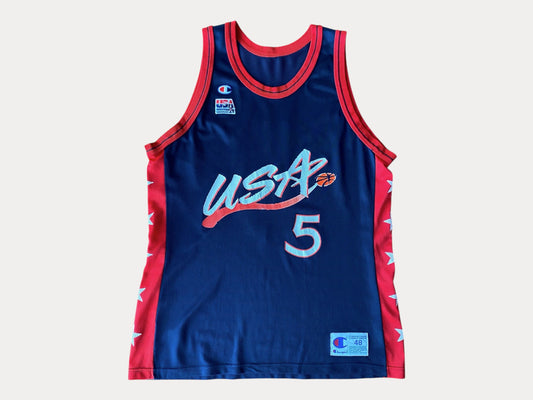 Authentic Champion USA Team #5 Hill NBA Basketball Jersey - Size 48
