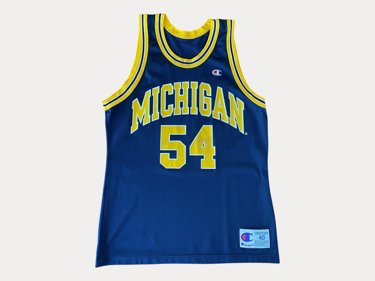Size 40. 90s Vintage Michigan Wolverines NBA jersey #54 Made In USA by Champion