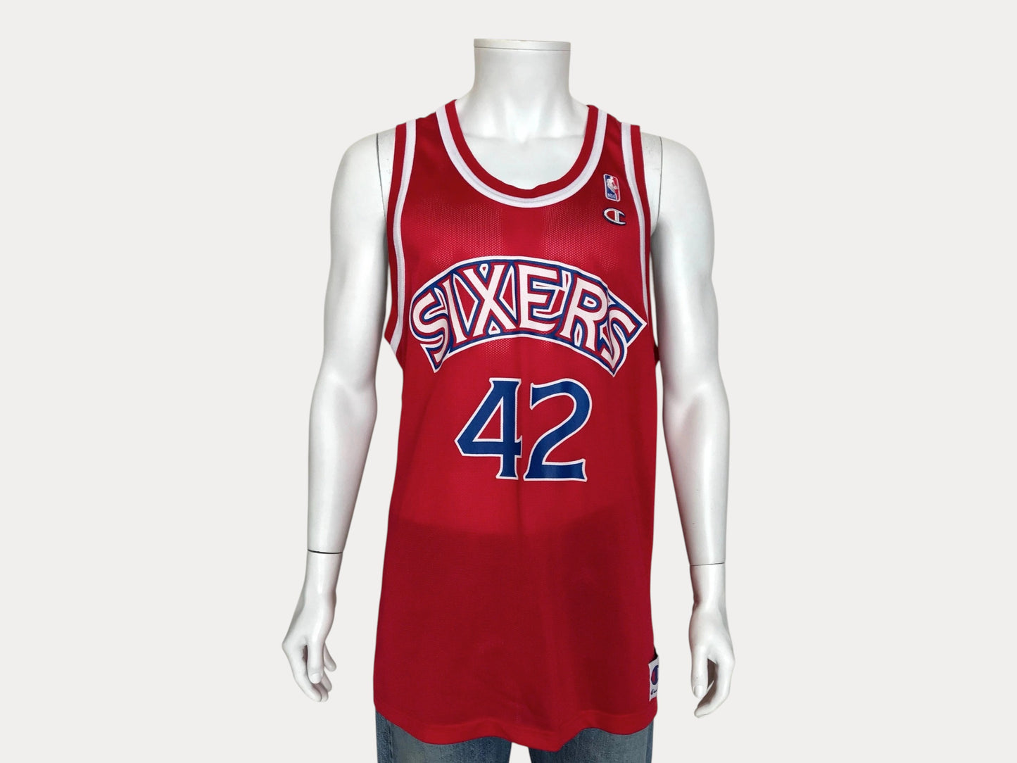 Maillot NBA vintage des années 90, Jerry Stackhouse #42, Philadelphia 76ers, taille 48