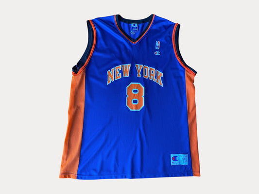 Talla 44. Camiseta vintage de la NBA de los New York Knicks #8 Latrell Sprewell, campeón de los años 90