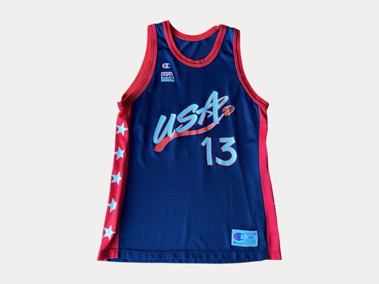 Camiseta vintage de Shaq O'Neal #13 del Dream Team de los Juegos Olímpicos de EE. UU., campeón de la NBA de los años 90 (talla 48)