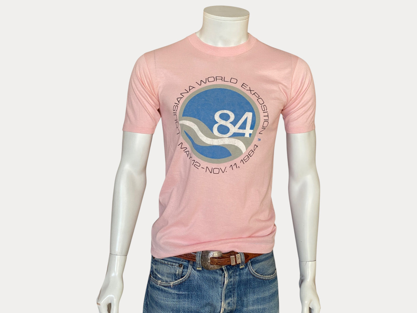 Med. Vintage 50/50 cotton  Louisiana expo 1984 T-shirt Made In USA