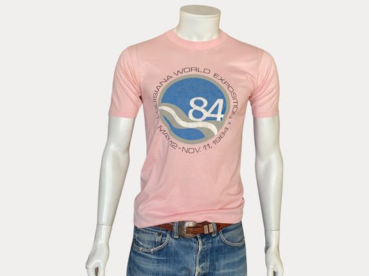 Med. Vintage 50/50 cotton  Louisiana expo 1984 T-shirt Made In USA