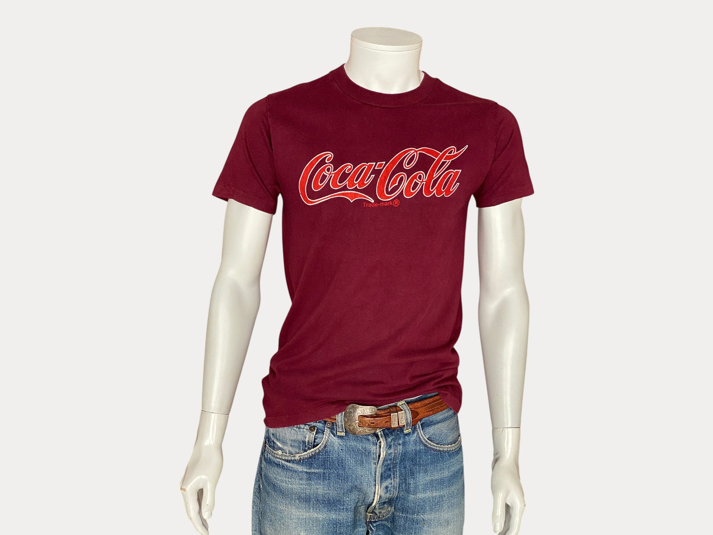 Camiseta Coca-Cola vintage mediana de algodón 100 % de los años 80, fabricada en EE. UU.
