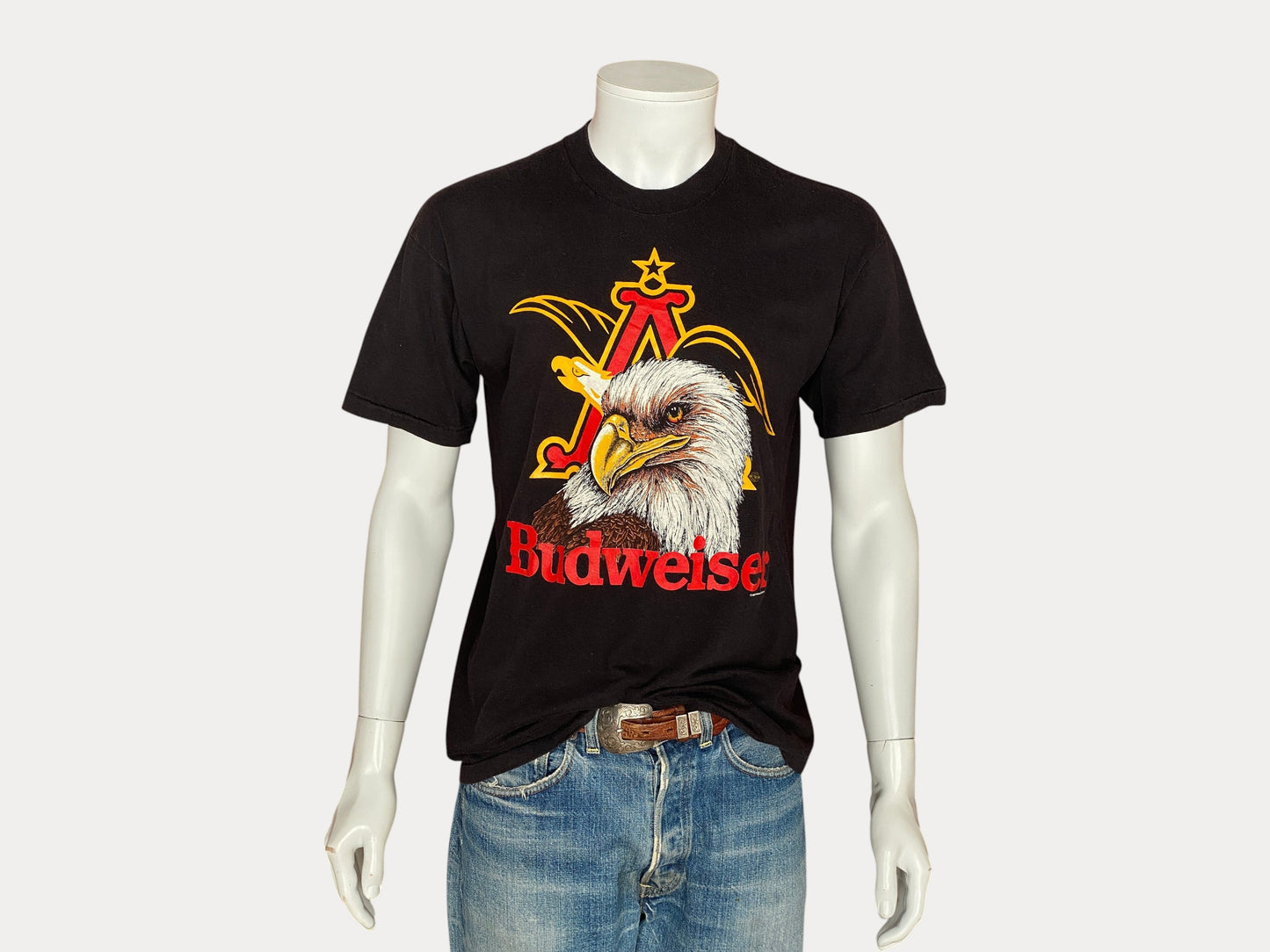 XL. Vintage 50/50 cotton 80s Budweiser T shirt Made In USA