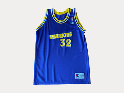 Youth 18-20. Vintage 90s Champion NBA Warriors #32 Smith jersey  Made In USA
