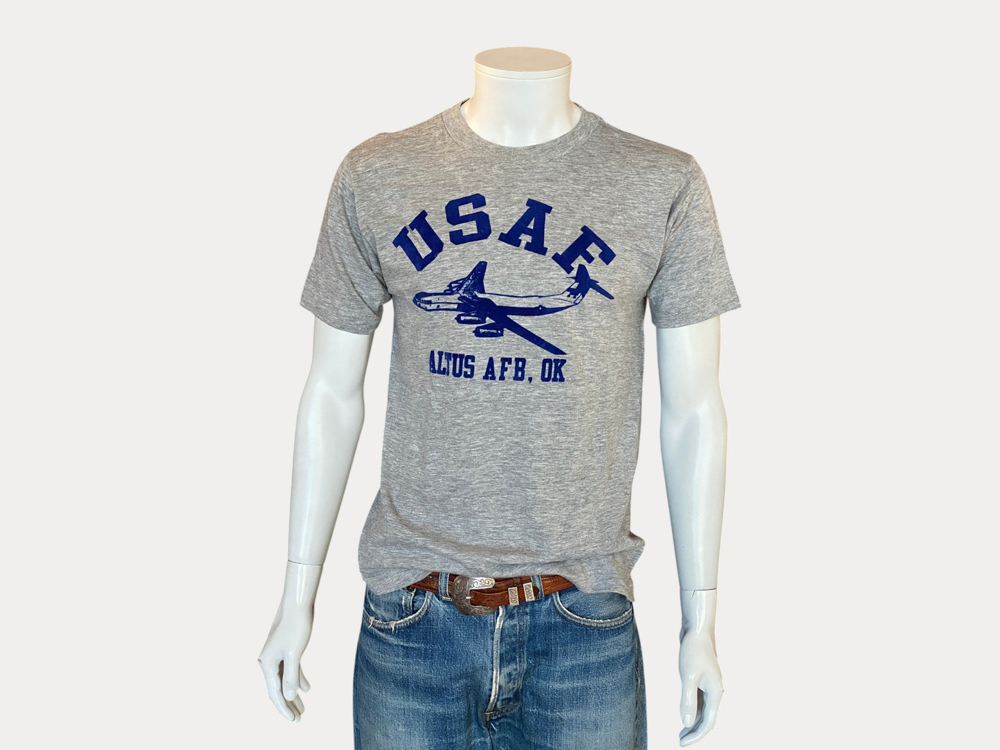 Camiseta vintage de la USAF de los años 80, grande, fabricada en EE. UU.