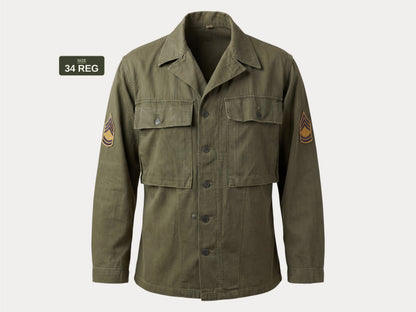Vintage WW2 US Army 2nd Pattern HBT 13 Stars Button Combat Shirt/Jacket