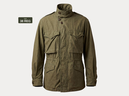38 Reg Authentic US Army M-43 Field Jacket – OG-107 – Vintage Military Issue Made USA