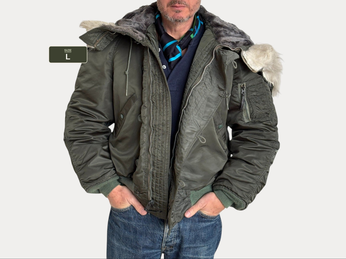 Vintage N-2B Flight Jacket Alpha Industries | Extreme Cold Weather Flyer Coat-AJ357 Studio
