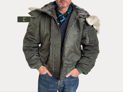 Vintage N-2B Flight Jacket Alpha Industries | Extreme Cold Weather Flyer Coat-AJ357 Studio