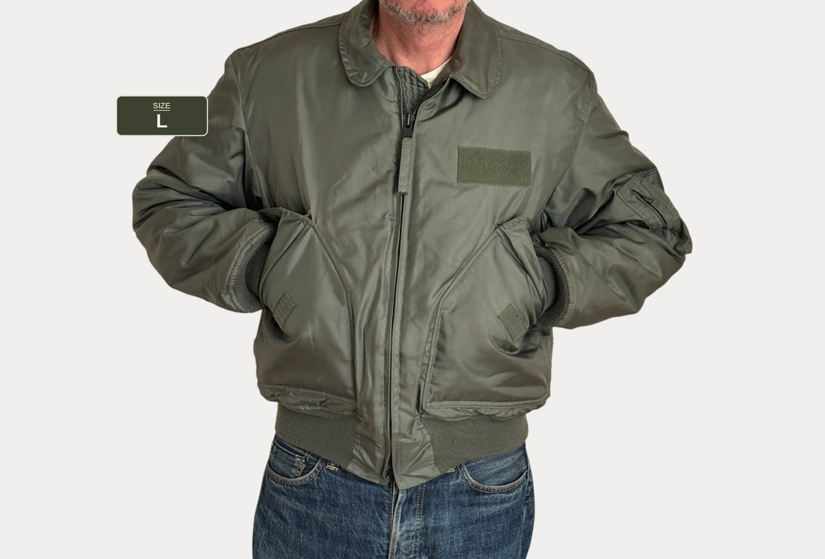 Authentic Vintage CWU-45/P Flight Jacket - 100% Aramid Fire Resistant - Size Large-AJ357 Studio
